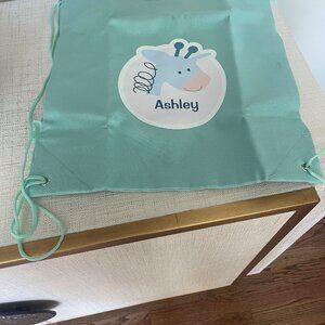 Personalized library/toy/swim bag with name "Ashley"